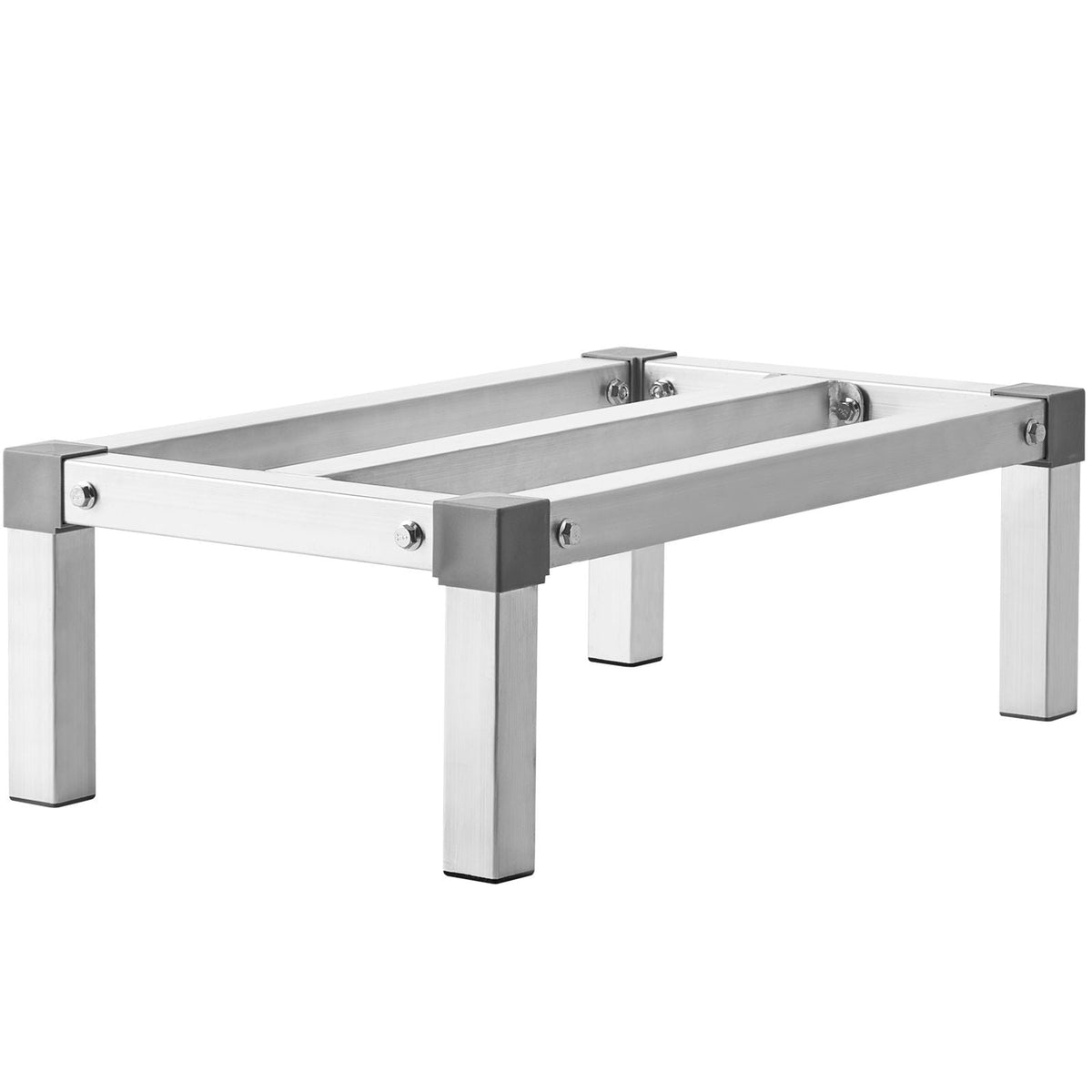 Aluminum Dunnage Rack, 24' x 14' Commercial Food Floor Rack, 8' Off the Floor, 1000 lbs Capacity Adjustable Aluminum Storage Rack, for Storage in Restaurants, Kitchens, Garages and Vehicles