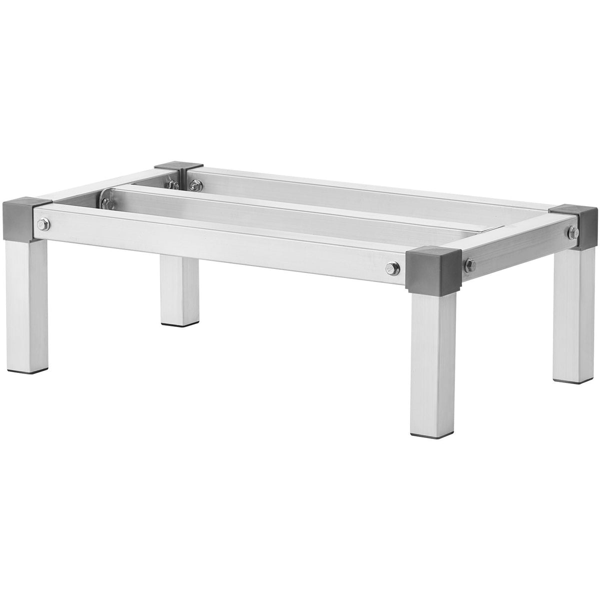Aluminum Dunnage Rack, 24' x 14' Commercial Food Floor Rack, 8' Off the Floor, 1000 lbs Capacity Adjustable Aluminum Storage Rack, for Storage in Restaurants, Kitchens, Garages and Vehicles