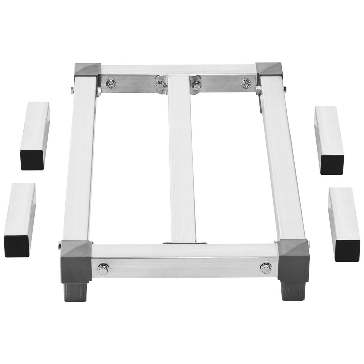 Aluminum Dunnage Rack, 24' x 14' Commercial Food Floor Rack, 8' Off the Floor, 1000 lbs Capacity Adjustable Aluminum Storage Rack, for Storage in Restaurants, Kitchens, Garages and Vehicles
