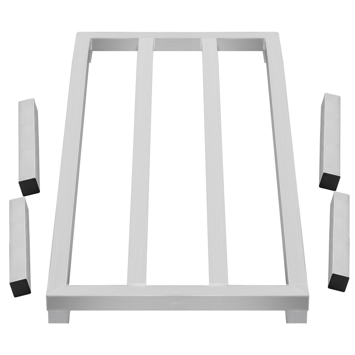 Aluminum Dunnage Rack, 48' x 20' Commercial Food Floor Rack, 12' Off the Floor, 1800 lbs Capacity All-Welded Aluminum Storage Rack, for Storage in Restaurants, Kitchens, Garages and Vehicles