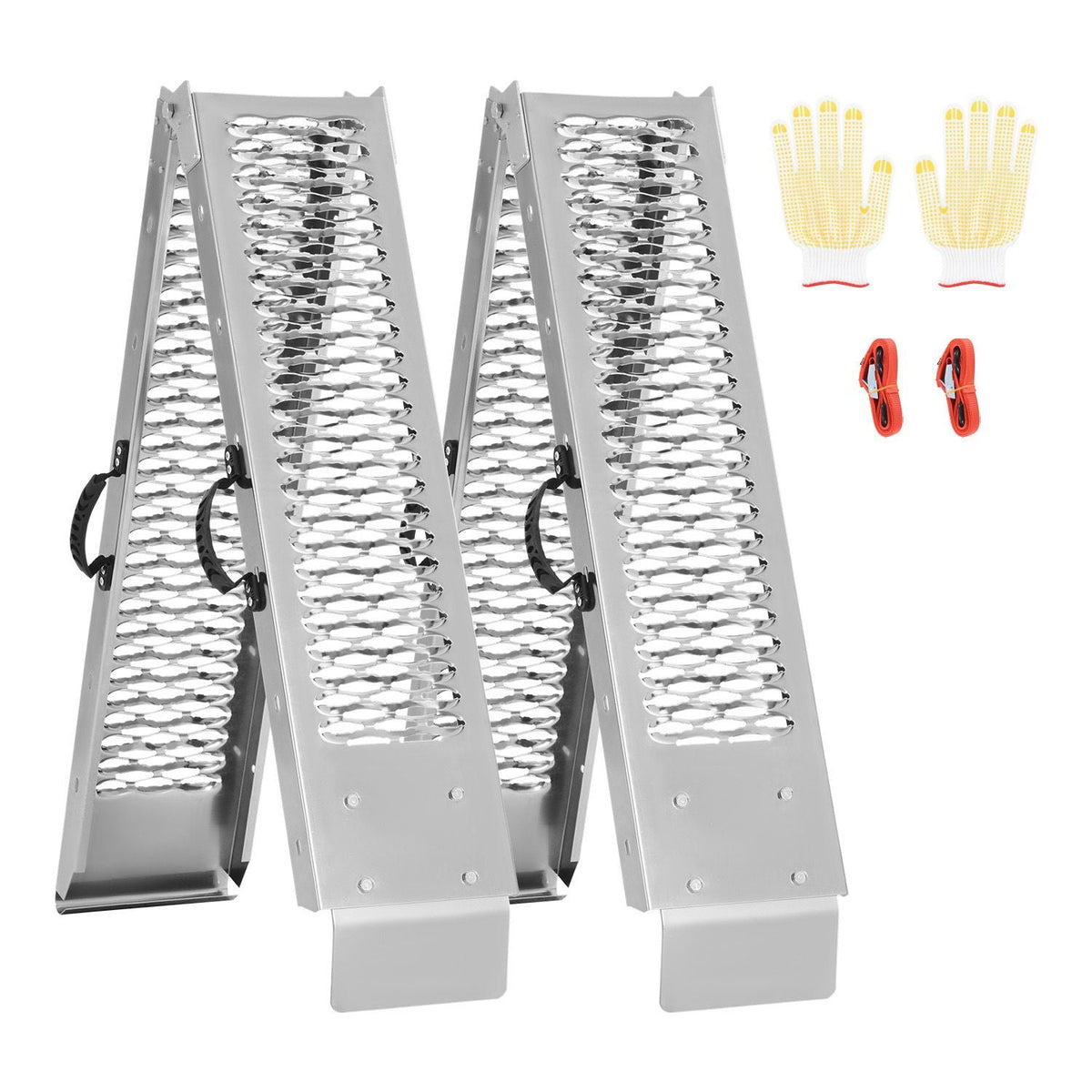Aluminum Ramps, 1000 lbs, 2Pcs Heavy-duty Ramps with Wider Ramp Surface, Universal Stable Loading Ramp with Handles, Fit for ATV, UTV, Motorcycle, Electric Bicycle, etc.