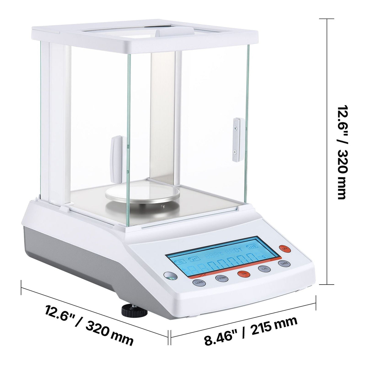 Analytical Balance, 120 g x 0.1 mg, 0.0001 g High Precision Accuracy Lab Scale, g/oz/ct/mg 4 Units Electronic Digital Analytical Balance with Glass Draft Shield, for Laboratory Jewelry Pharmacy