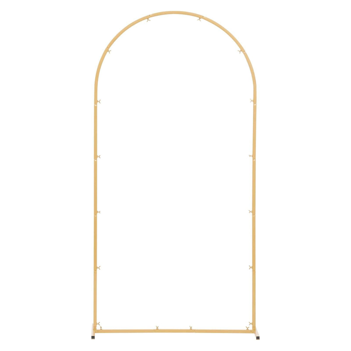 Arch Backdrop Stand, 6.6 x 3.3 ft, Stable Structure, Easy Assembly, 1 Piece Gold Metal Arch Backdrop Stand for Wedding, Birthday Party, Graduation, Holiday Celebration, and Ceremony Decoration