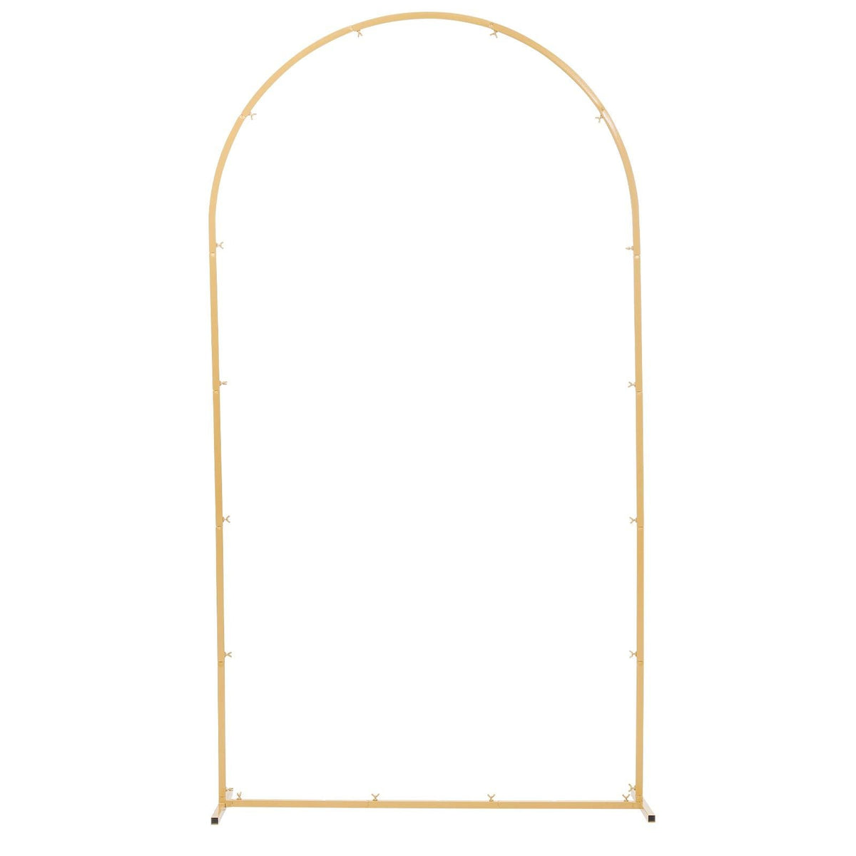 Arch Backdrop Stand, 7.2 x 4 ft, Stable Structure, Easy Assembly, 1 Piece Gold Metal Arch Backdrop Stand for Wedding, Birthday Party, Graduation, Holiday Celebration, and Ceremony Decoration
