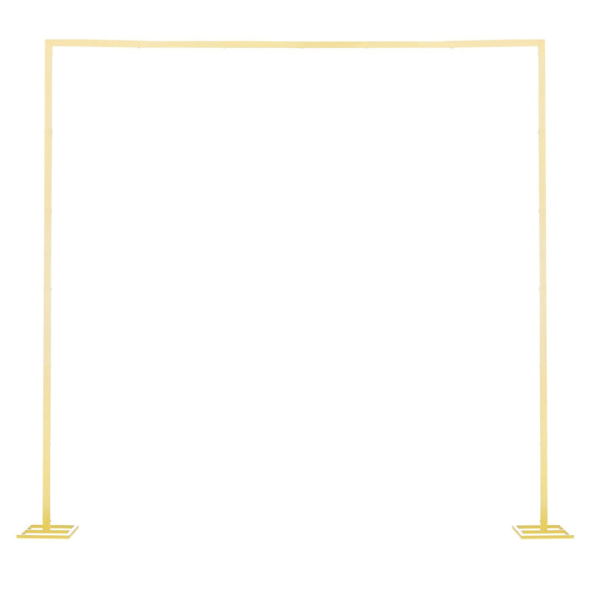 Arch Backdrop Stand, 8 x 8 ft, Stable Structure, Easy Assembly, Square Gold Metal Arch Backdrop Stand for Wedding, Birthday Party, Graduation, Holiday Celebration, and Ceremony Decoration