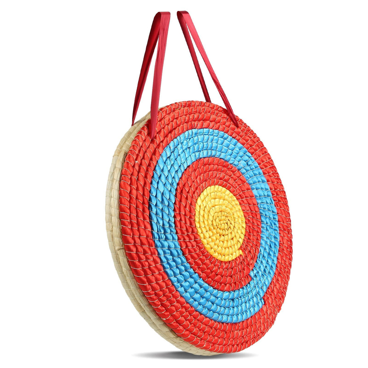 Archery Target, 3 Layers 20" Arrow Target, Traditional Solid Straw Round Archery Target Shooting Bow, Hand-Made Arrows Target, Coloured Rope Target for Backyard Outdoor Hunting Shooting Practice