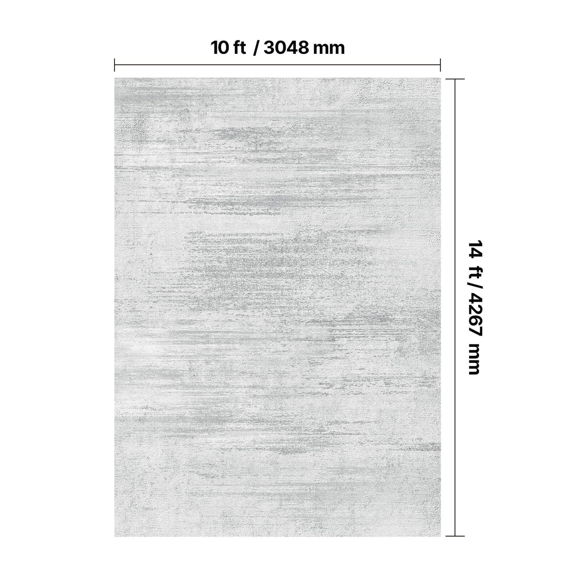 Area Rug, 10 x 14 ft Large Washable Rug, Non-Slip and Tear-Resistant Soft Carpet, Pet & Child Friendly Modern Area Rugs, Indoor Mat for Bedroom, Office, Living Room, Kids Room, Entryway, Gray