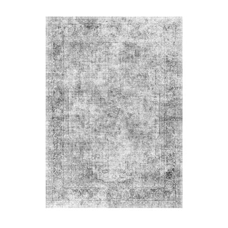 Area Rug, 6 x 9 ft Large Washable Boho Rug, Non-Slip and Tear-Resistant Soft Carpet, Pet & Child Friendly Bohemian Area Rugs, Indoor Mat for Bedroom, Living Room, Kids Room, Entryway, Gray