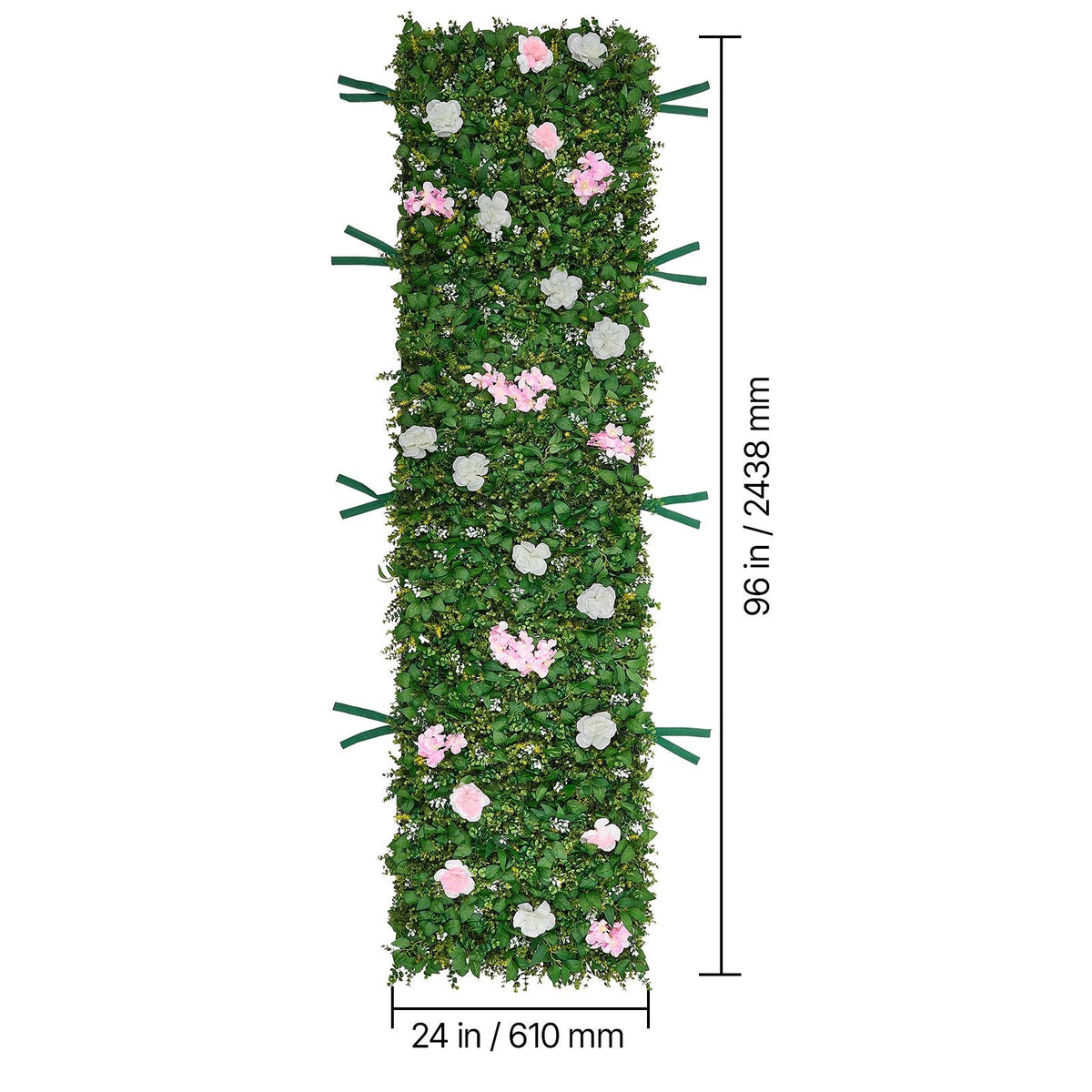 Artificial Luxury Flower Wall Backdrop, 2 PCS, Each Panel 2 x 8 ft, Gorgeous 3D Silk Floral Backdrop Pet Friendly, Easy Installation Flower Wall Panel for Wedding, Event, Party and Home Decor