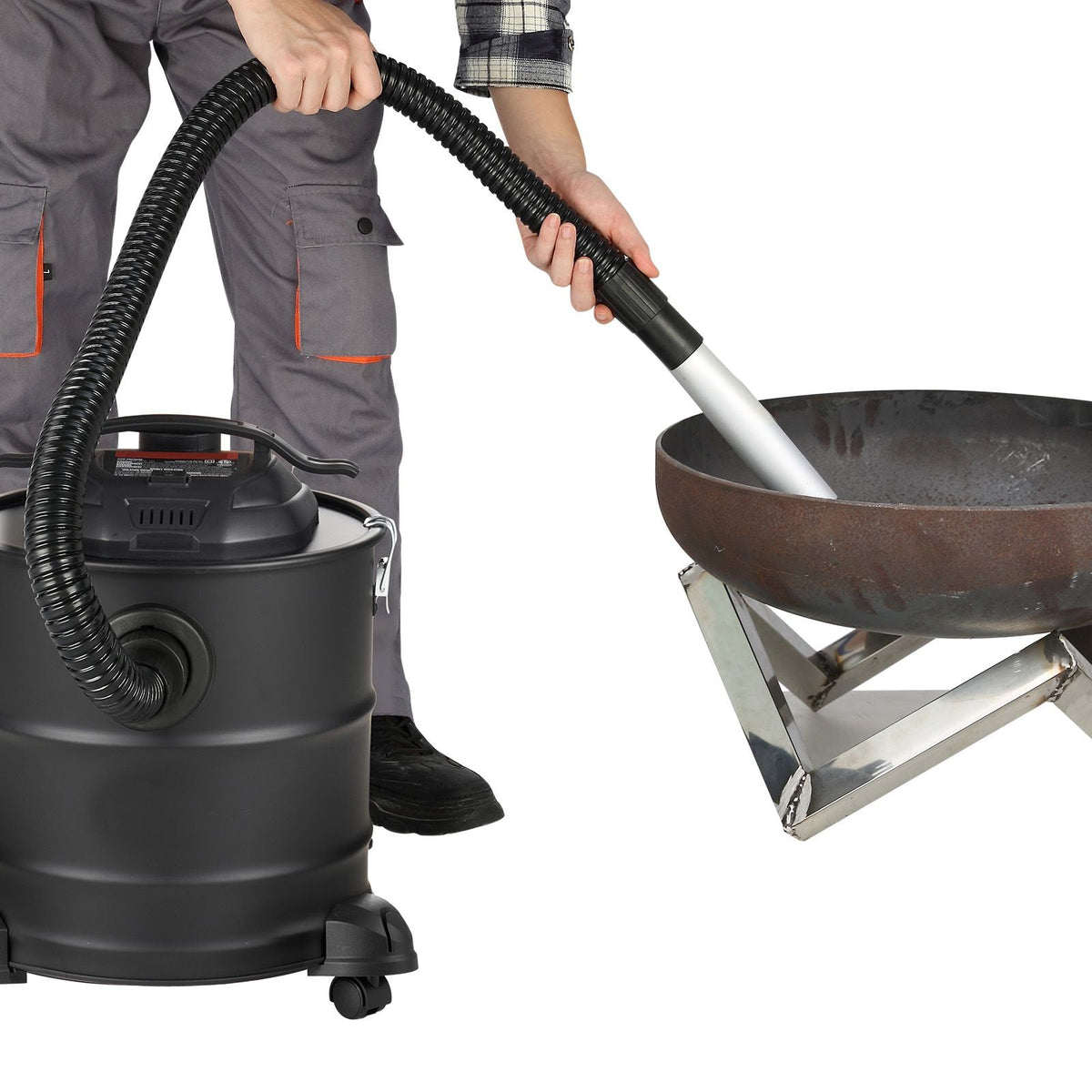 Ash Vacuum Cleaner, 5 Gallon with 1200W Powerful Suction, Fireplace Vacuum with Reverse Suction, 16.4 ft Power Cable, 16 Kpa Max. Vacuum, for Fireplaces, Pellet Stoves, Wood Stove, Log Burner