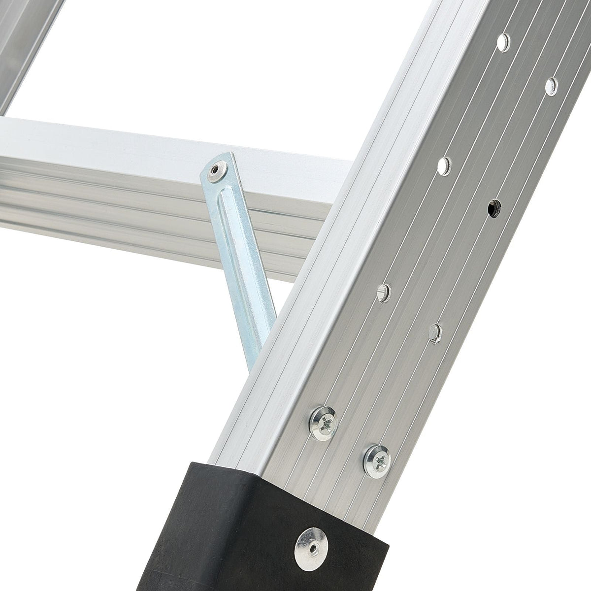 Attic Ladder, 375LBS / 170KG Capacity, 9.8 to 10.3 ft / 3 to 3.13 m Height Adjustable, Multi-Purpose Foldable Aluminium Attic Stairs, Fits 7.66 to 10.25 ft Ceiling Heights for Convenient Access