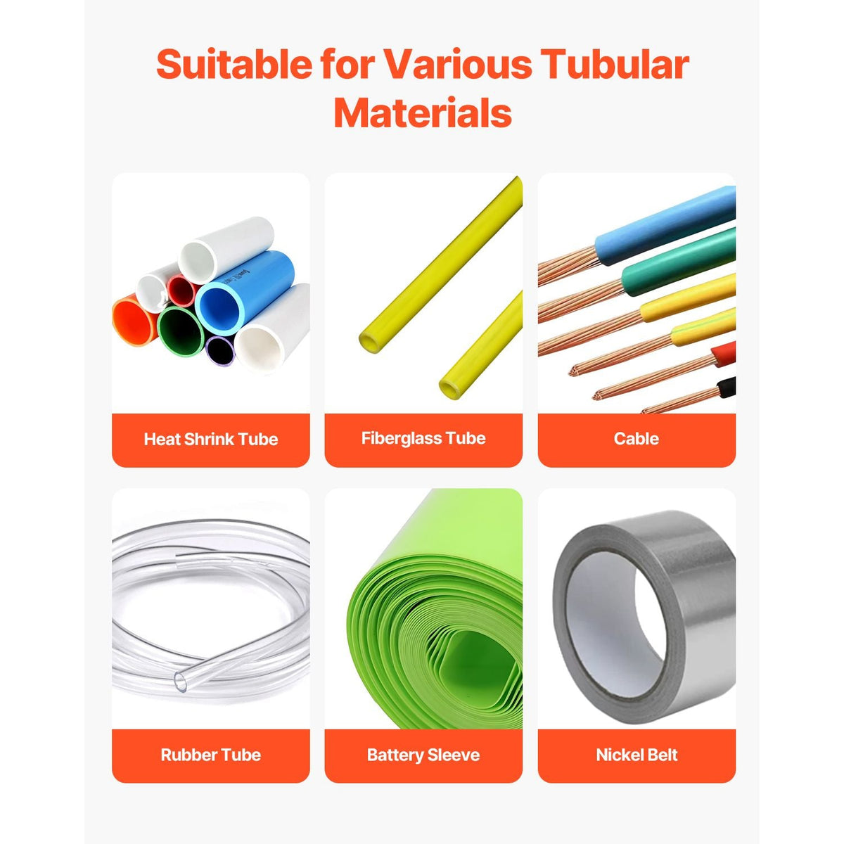 Auto Heat-Shrink Tube Cutter, Cable Pipe Cutting Machine with 1mm-85mm Cutting Width, 0.1mm-99999.9mm Length, Automatic Tube Cutter for Heat Shrink Tube, Fiberglass Tube, Cable, Yellow Wax Tubes