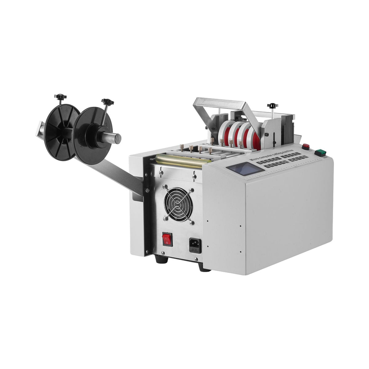 Auto Heat-Shrink Tube Cutter, Cable Pipe Cutting Machine with 1mm-85mm Cutting Width, 0.1mm-99999.9mm Length, Automatic Tube Cutter for Heat Shrink Tube, Fiberglass Tube, Cable, Yellow Wax Tubes