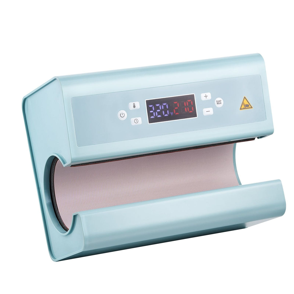 Auto Tumbler Heat Press Machine, Mug Heat Press for 11-30oz Sublimation Tumblers, Heat Up Fast and Even, Tumbler Press with Tape and Glove, Temp and Time Setting, for Tumblers, Cups, Mugs, Blue
