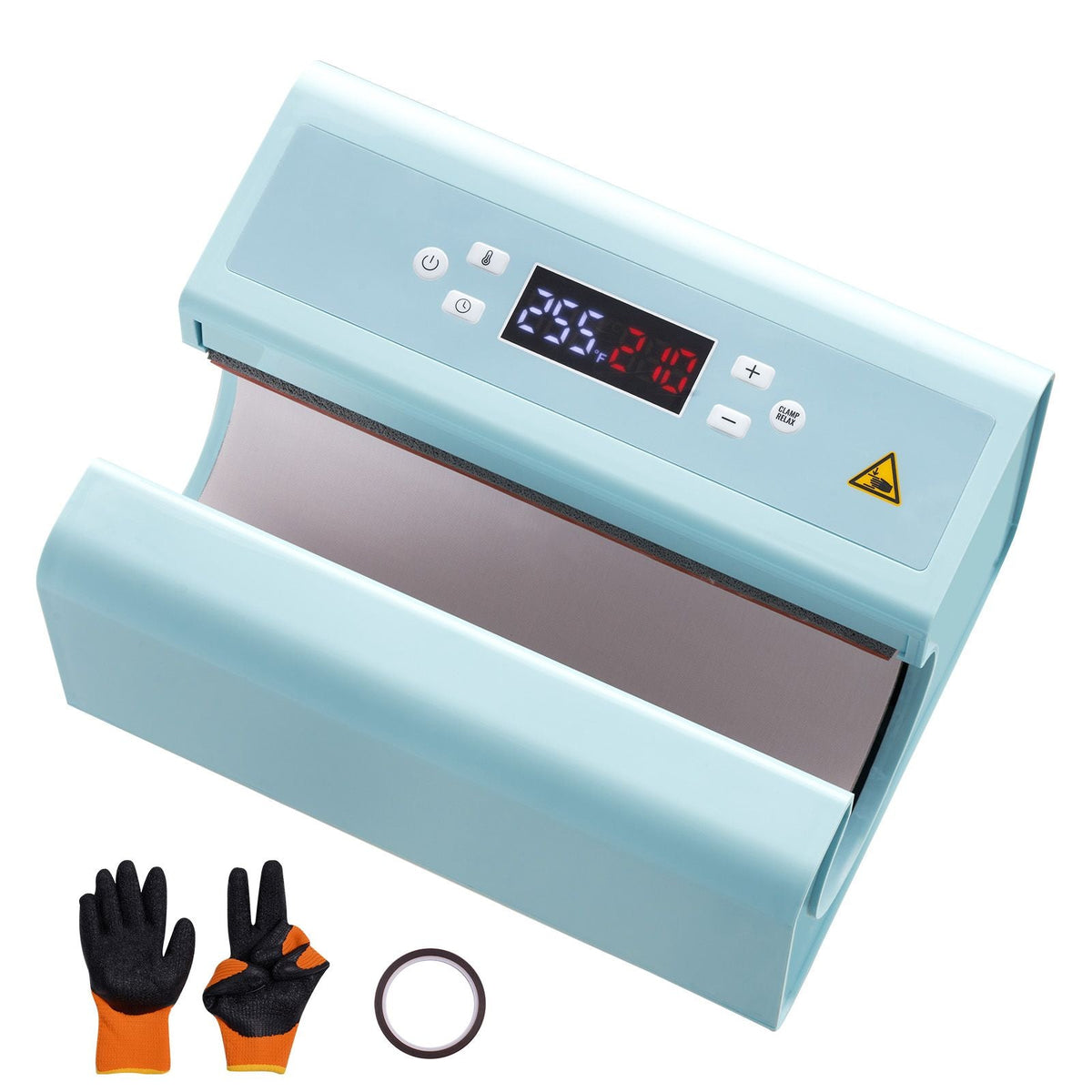 Auto Tumbler Heat Press Machine, Mug Heat Press for 11-30oz Sublimation Tumblers, Heat Up Fast and Even, Tumbler Press with Tape and Glove, Temp and Time Setting, for Tumblers, Cups, Mugs, Blue
