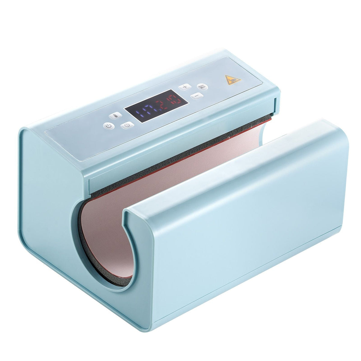 Auto Tumbler Heat Press Machine, Mug Heat Press for 11-30oz Sublimation Tumblers, Heat Up Fast and Even, Tumbler Press with Tape and Glove, Temp and Time Setting, for Tumblers, Cups, Mugs, Blue