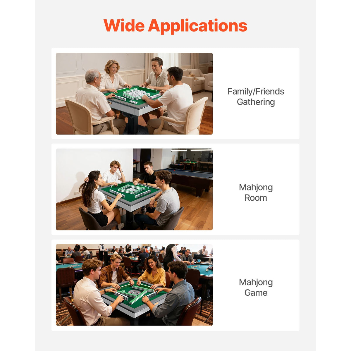 Automatic Mahjong Table with Wheels, 2 Sets of 42 mm Tiles (152 Pcs), Roller Coaster Style Mahjong-Table, Foldable and Automatic Shuffler, for Home, Outdoor Leisure & Gifts for Mahjong Players