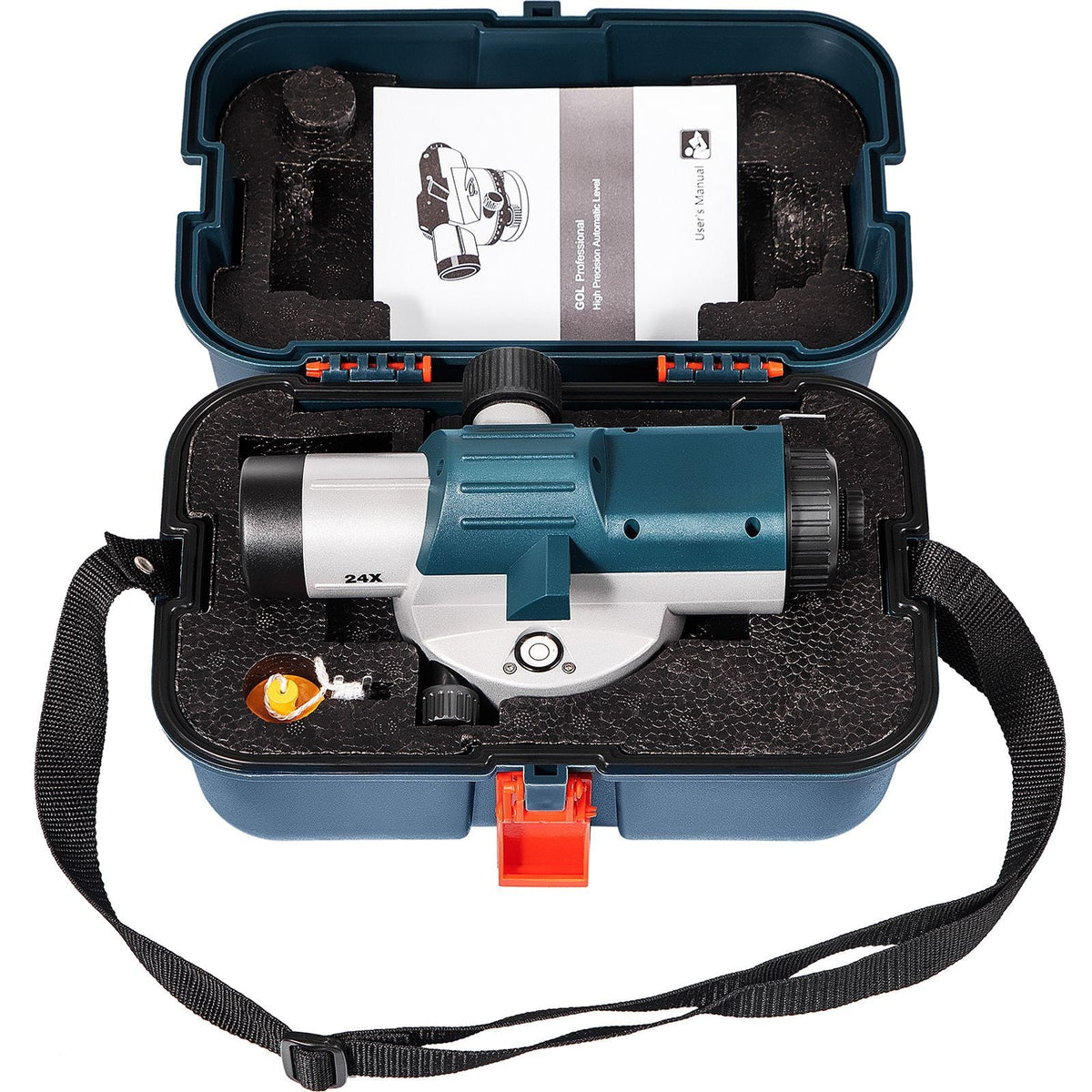 Automatic Optical Level 24X Optical Auto Level Kit High Precision Height/Distance/Angle Level Measure Builders Level with Magnetic Dampened Compensator and Transport Lock, IP54 Waterproof