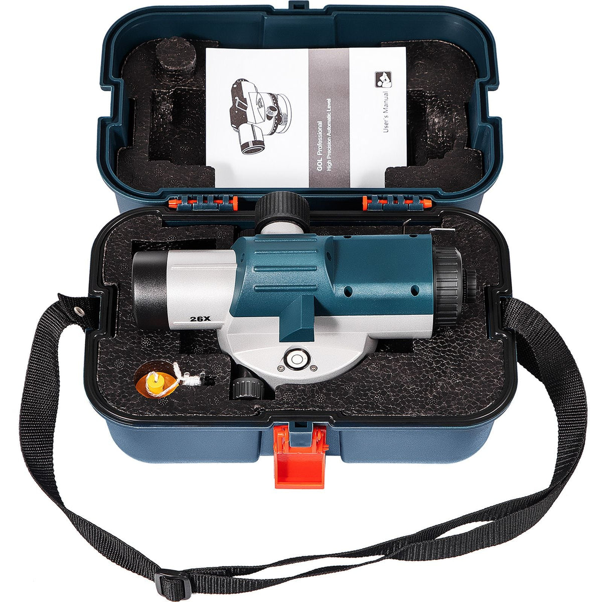 Automatic Optical Level 26X Optical Auto Level Kit High Precision Height/Distance/Angle Level Measure Builders Level with Magnetic Dampened Compensator and Transport Lock, IP54 Waterproof