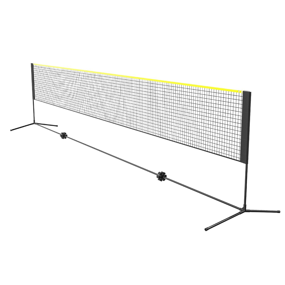 Badminton Net, Height Adjustable Volleyball Net, 20ft Wide Foldable Pickleball Net, Portable Tennis Net Set with Poles, Stand, Bag, Rackets, Nylon Shuttlecocks, Kid Backyard Indoor Outdoor Use
