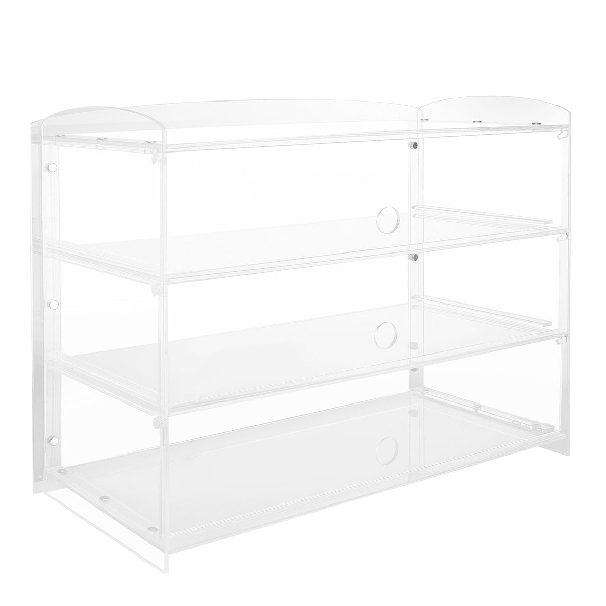 Bakery Display Case, 3-Tier Commercial Countertop Pastry Display Case, Clear Acrylic Bread Box for Kitchen, Party Cake Cabinet with Flip-Up Door for Cookie Dessert Donut Bagel, 19" x 9.1" x 15"
