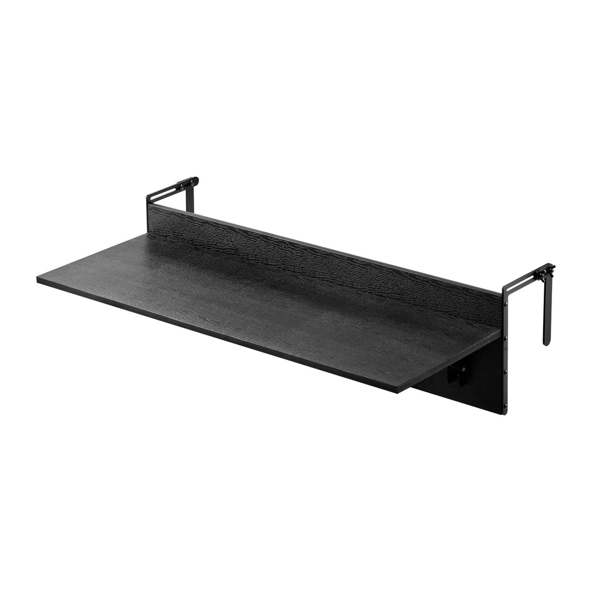 Balcony Hanging Table, 12 x 32 in Folding Balcony Railing Table, Outdoor Balcony Bar Table for Railings, 50 lbs Loading, Fit Railing from 1" to 4.3", Serving Table for Patio & Deck