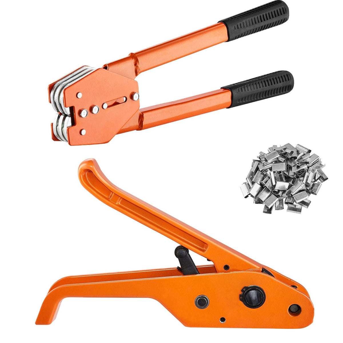 Banding Strapping Kit with Strapping Tensioner Tool, Banding Sealer Tool, 300 Metal Seals, 1000ft Length PET Band, Pallet Packaging Strapping Banding Kit Banding Packaging Strapping for Packing