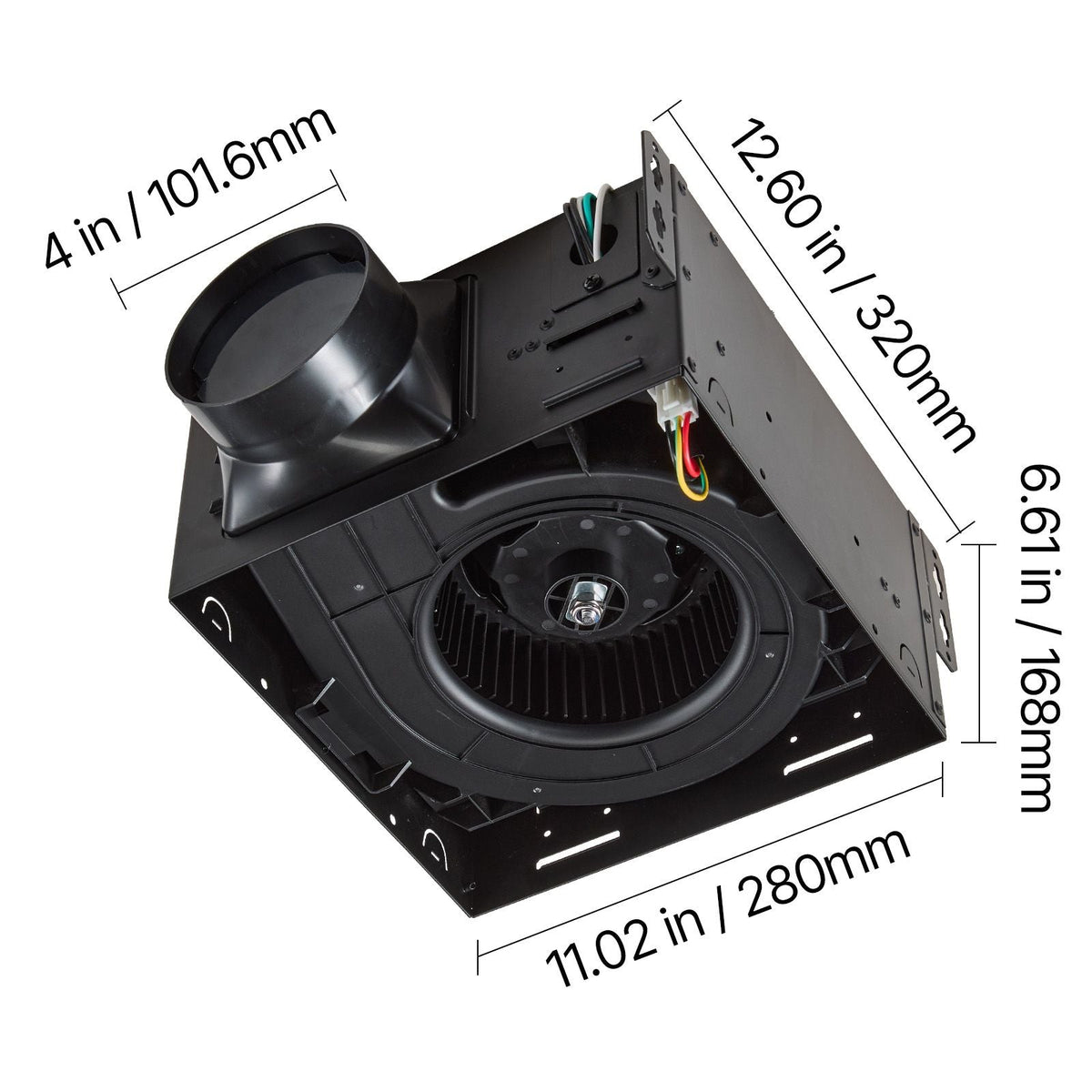 Bathroom Exhaust Fan with LED Light, 80 CFM 4000K Bathroom Vent, 1.5 Sones Low-Noise, Premium Motor Ceiling Fan for Laundry Room, Storage Room, Home Ventilation, White