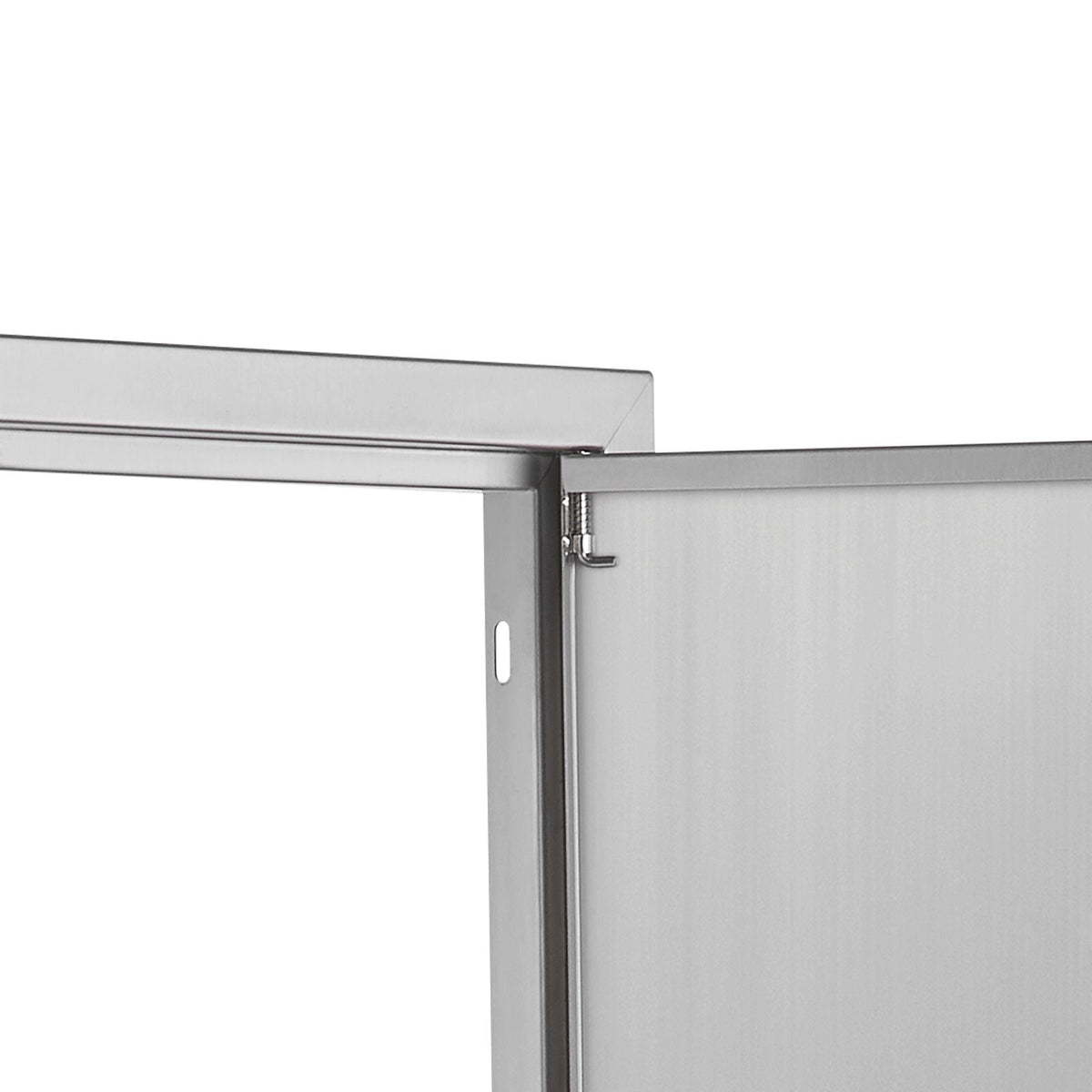 BBQ Access Door, 24W x 24H Inch Double Outdoor Kitchen Door, Stainless Steel Flush Mount Door, Wall Vertical Door with Recessed Handles , for BBQ Island, Grilling Station, Outside Cabinet