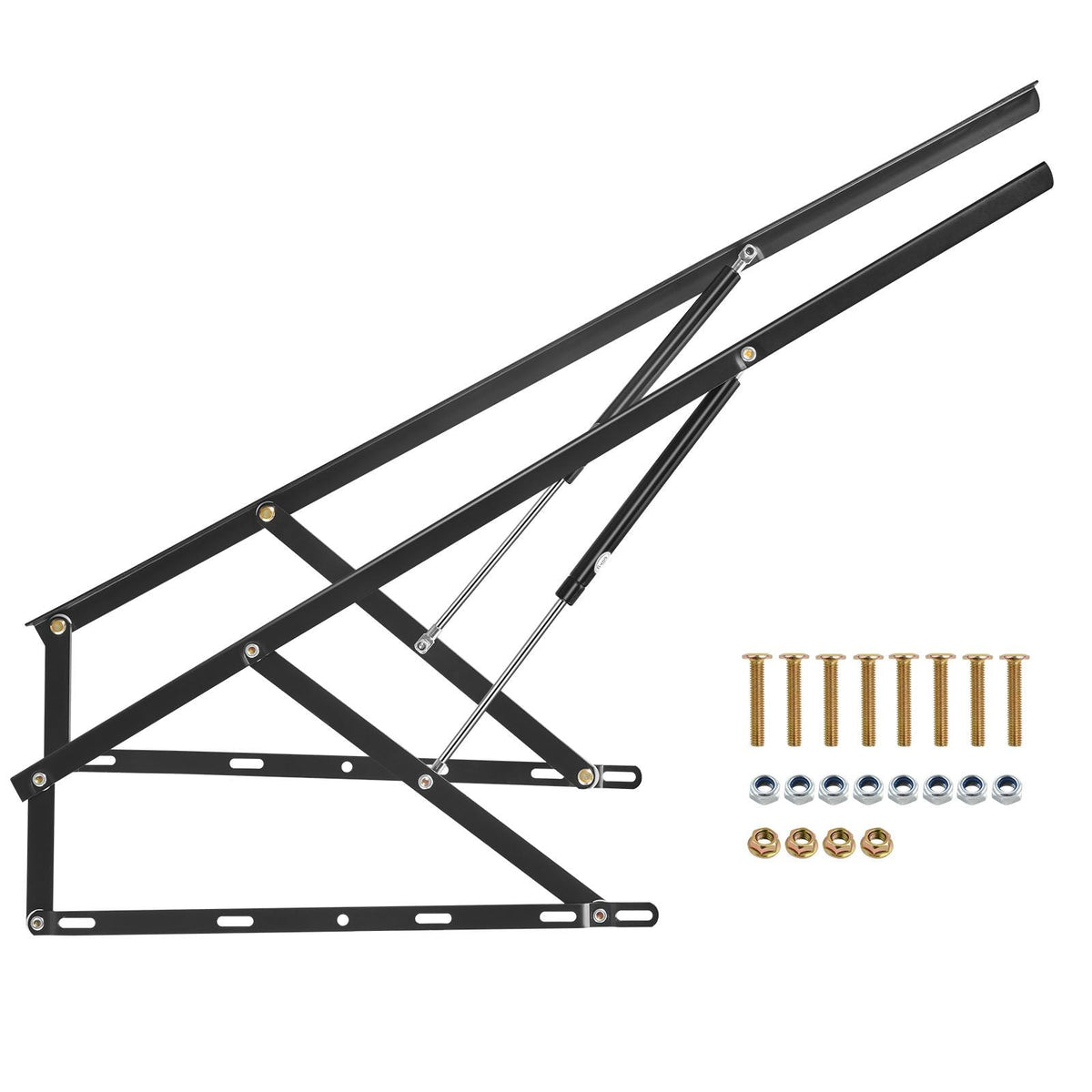 Bed Lift, 59x71 in Compatible Bed Size 154 lbs Load Bearing, DIY Wall Bed Mechanical Hardware Kit Vertical Deluxe, Pneumatic Lever Heavy Duty Bed Support, Folding Wall Bed for Guestroom
