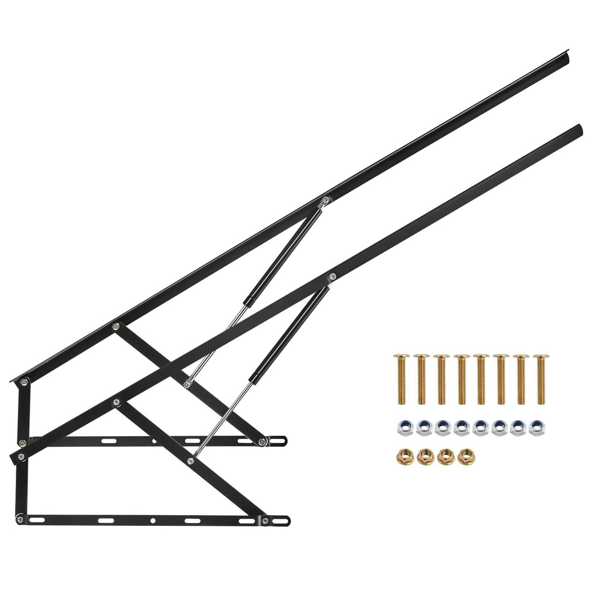 Bed Lift, 59x79 in Compatible Extra-large Size 309 lbs Load Bearing, DIY Wall Bed Mechanical Hardware Kit Vertical Deluxe, Pneumatic Lever Heavy Duty Support, Folding for Guestroom