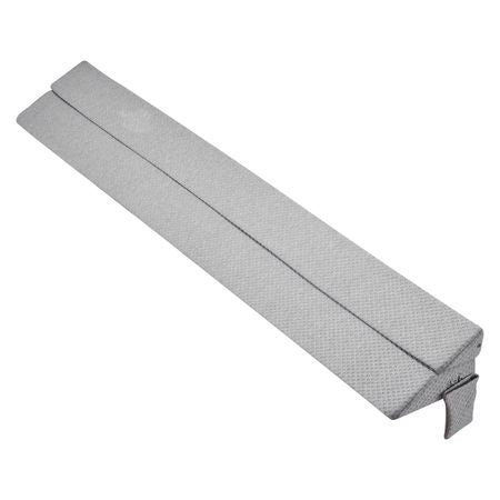 Bed Wedge Pillow for Headboard, King Size, 76"x10"x6" Bed Gap Filler, Fill 0-7" Gap Between Headboard and Mattress, 25D Foam Mattress Wedge Headboard Pillow with Side Pocket, for Backrest, Gray