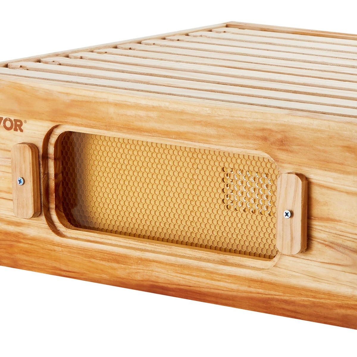 Bee Hive 40 Frame Bee Hives Starter Kit, Beeswax Coated Fir Wood, 2 Deep + 2 Medium Bee Boxes Langstroth Beehive Kit, Transparent Acrylic Windows with Foundations for Beginners Pro Beekeepers