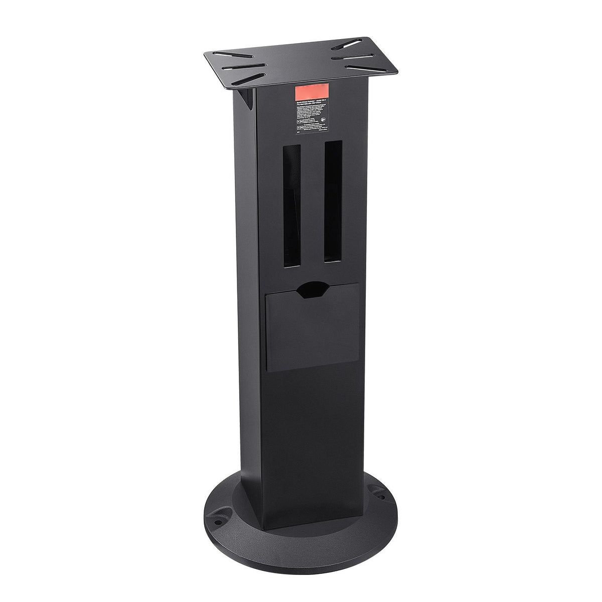Bench Grinder Stand, Heavy-Duty Bench Grinder and Vise Floor Pedestal with 11" x 6.7" Mounting Plate, Grinding Wheel Storage Compartments & Cast Iron Base, Compatible with Most Bench Grinders
