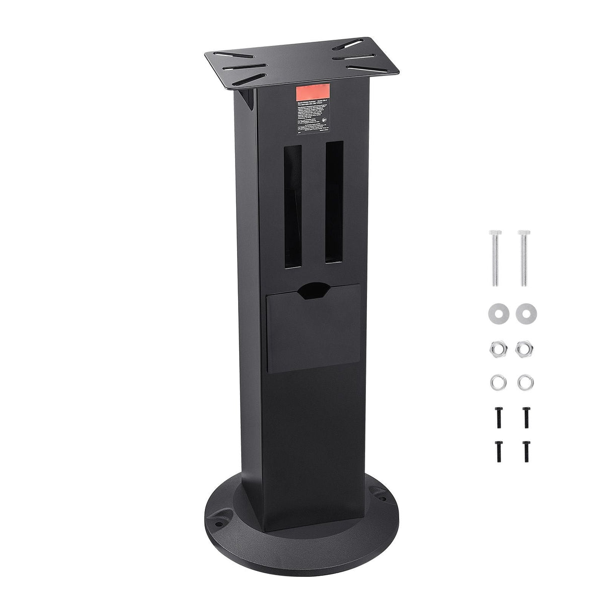 Bench Grinder Stand, Heavy-Duty Bench Grinder and Vise Floor Pedestal with 11" x 6.7" Mounting Plate, Grinding Wheel Storage Compartments & Cast Iron Base, Compatible with Most Bench Grinders