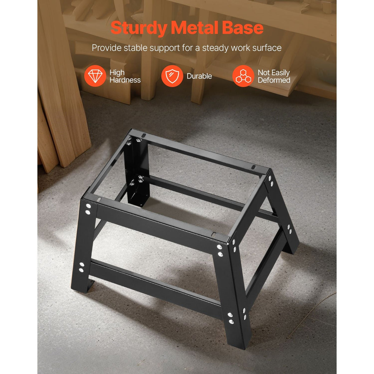 Benchtop Router Table, 24 in x 15.7 in, Bench Top Routing Table with Adjustable Fence, MDF Top, Sturdy Metal Base, 2-1/2 in Dust Collection Port, Compatible with Routes & Various Drill Bits
