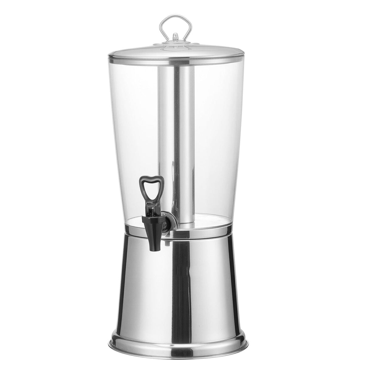 Beverage Dispenser, 2.1 Gallon Drink Dispenser for Parties, Stainless Steel + Plastic Juice Dispensers with Spigot Ice Chamber, Iced Tea Lemonade Juice Water Dispensers, for Restaurants, Hotels