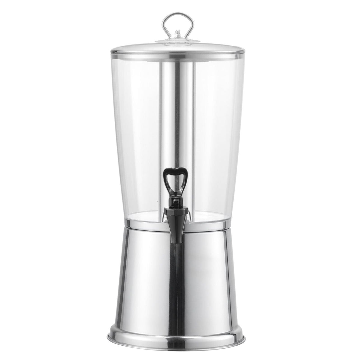 Beverage Dispenser, 2.1 Gallon Drink Dispenser for Parties, Stainless Steel + Plastic Juice Dispensers with Spigot Ice Chamber, Iced Tea Lemonade Juice Water Dispensers, for Restaurants, Hotels