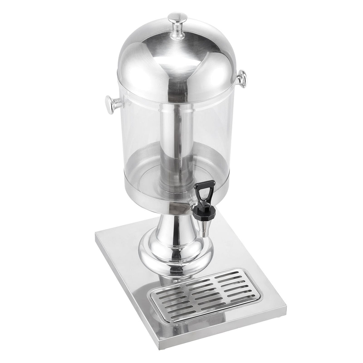Beverage Dispenser, 2.1 Gallon Drink Dispenser for Parties, Stainless Steel + Plastic Juice Dispensers with Spigot Ice Chamber Tray, Iced Tea Lemonade Juice Dispensers, for Restaurants, Hotels