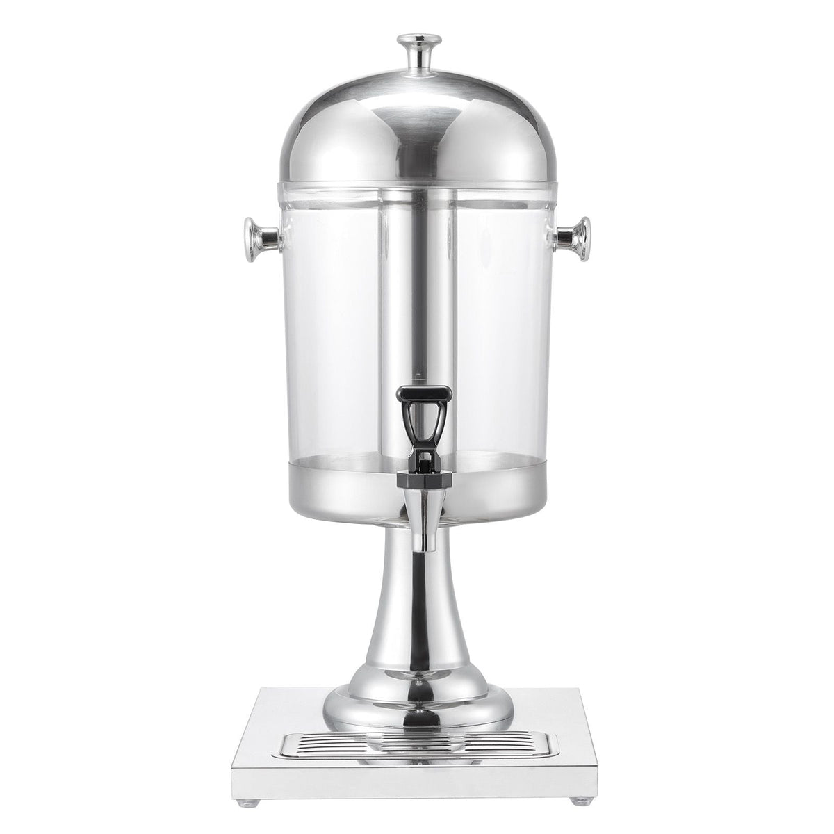 Beverage Dispenser, 2.1 Gallon Drink Dispenser for Parties, Stainless Steel + Plastic Juice Dispensers with Spigot Ice Chamber Tray, Iced Tea Lemonade Juice Dispensers, for Restaurants, Hotels