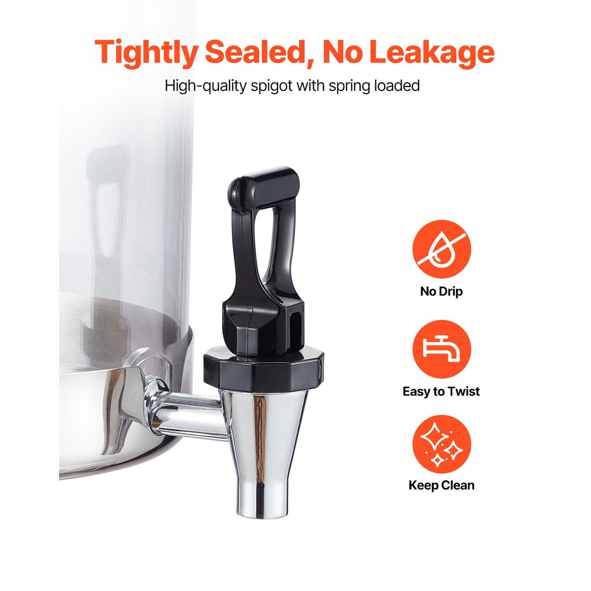 Beverage Dispenser, 2.1 Gallon x 2 Drink Dispenser for Parties, Stainless Steel + Plastic Juice Dispensers with Spigot Ice Chamber Tray, Iced Tea Lemonade Dispensers, for Restaurants, Hotels