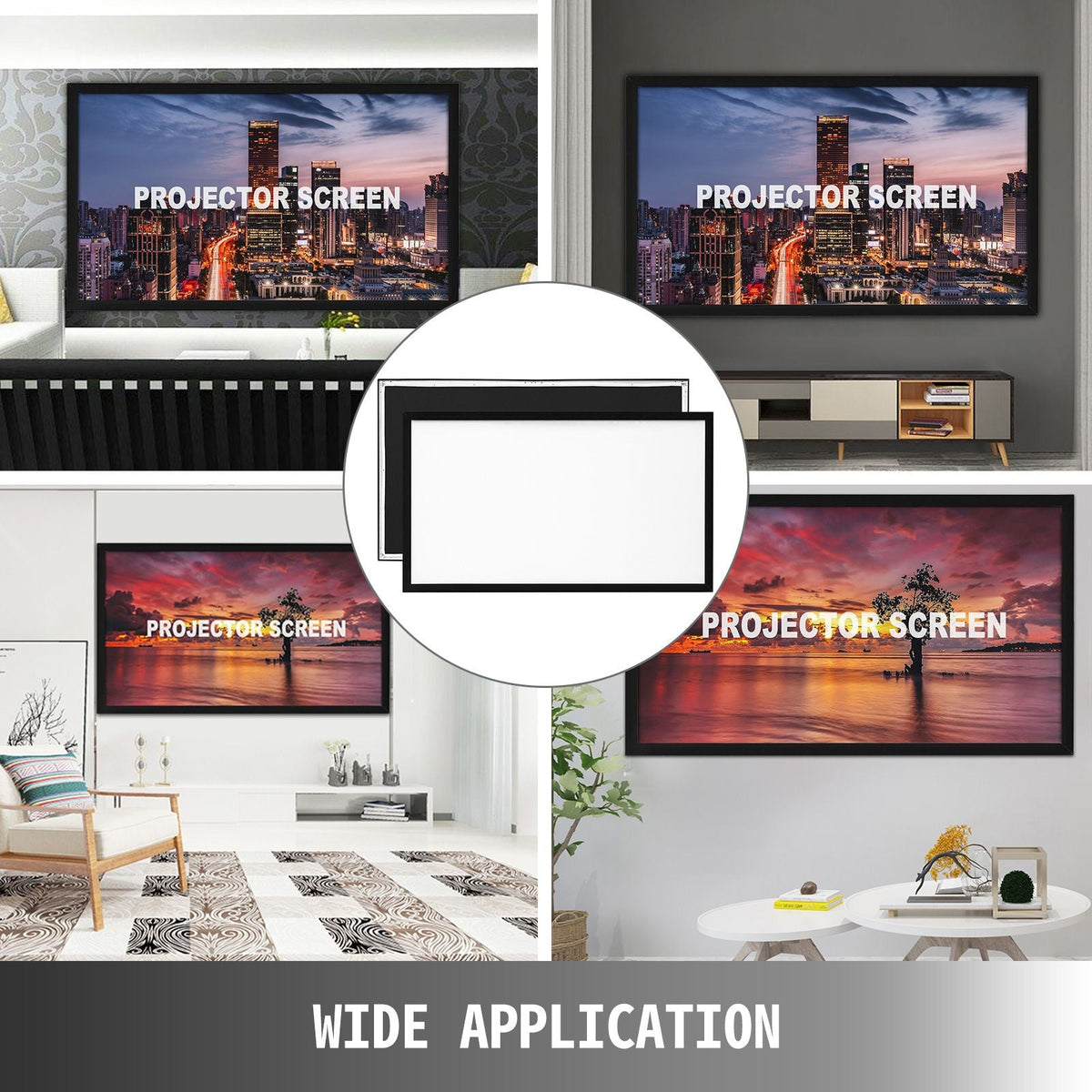 Big 155" Diagonal 16:9 HD Projector Screen Home Theater Outdoor Use