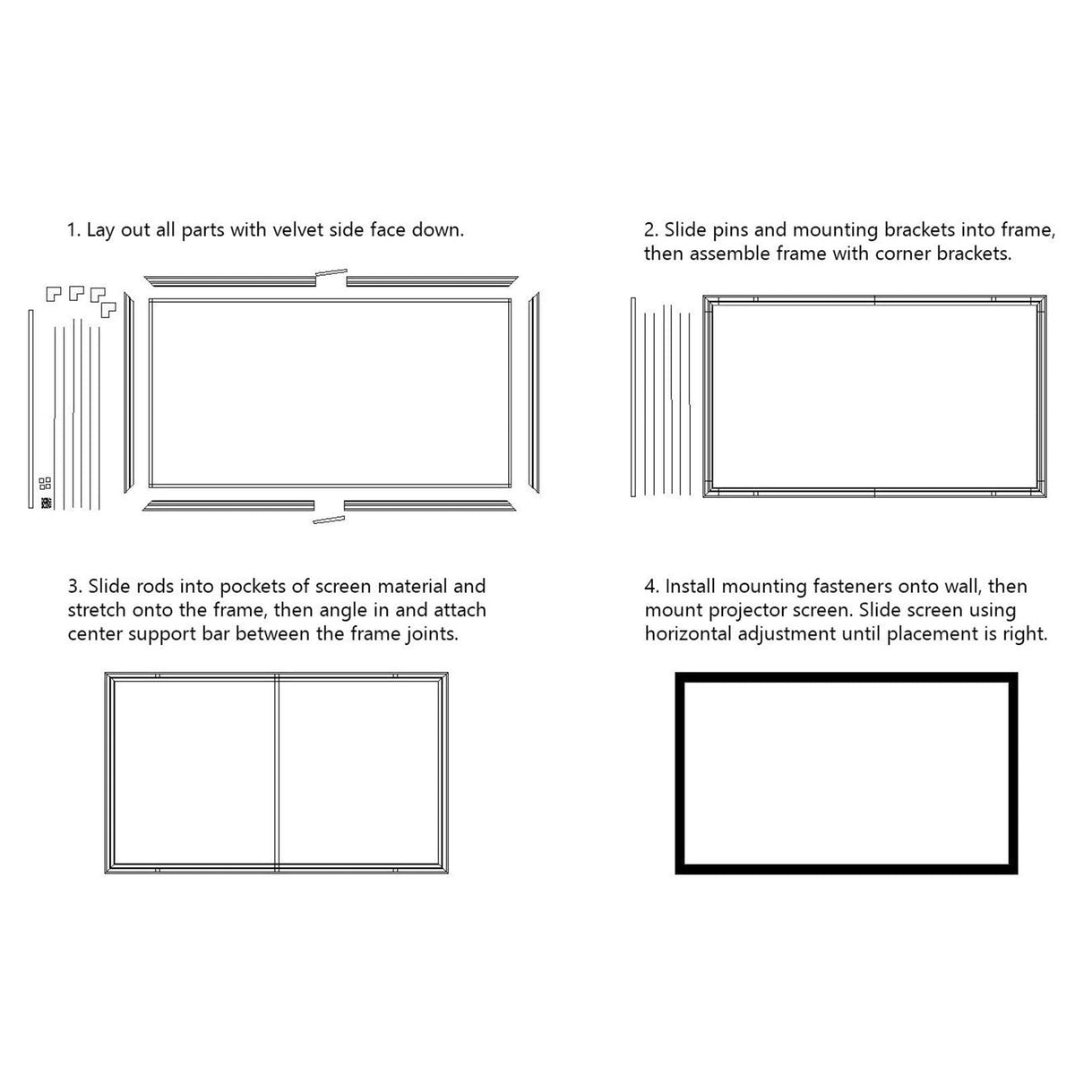 Big 155" Diagonal 16:9 HD Projector Screen Home Theater Outdoor Use