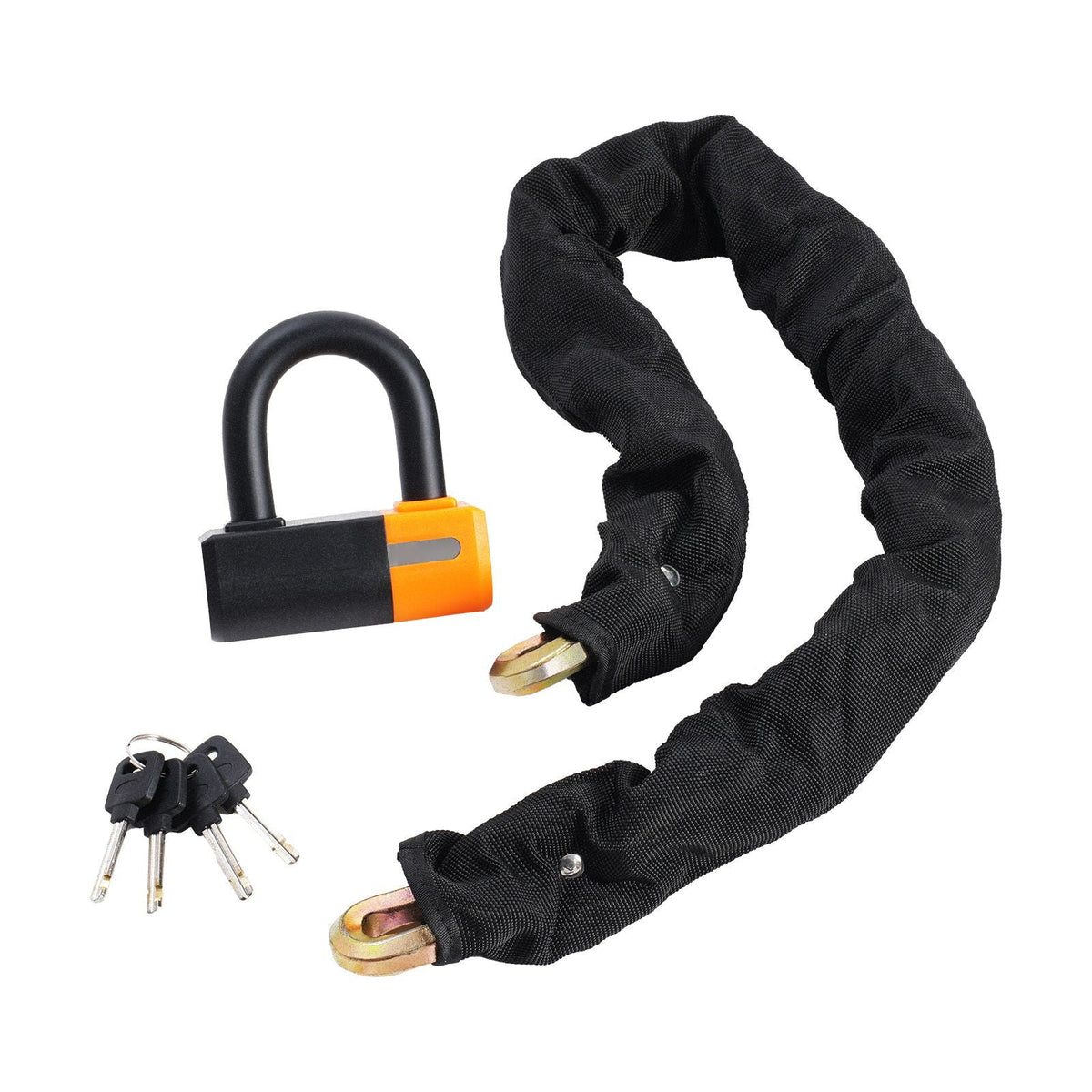 Bike Chain Lock, 3.28 Ft Bicycle Chain Lock with 4 Keys, Heavy Duty Metal Steel Anti-Theft High Security Bike Locks, Perfect for Bike, Motorcycle, Scooter, Bicycle, Door, Fence or Gate, 14mm