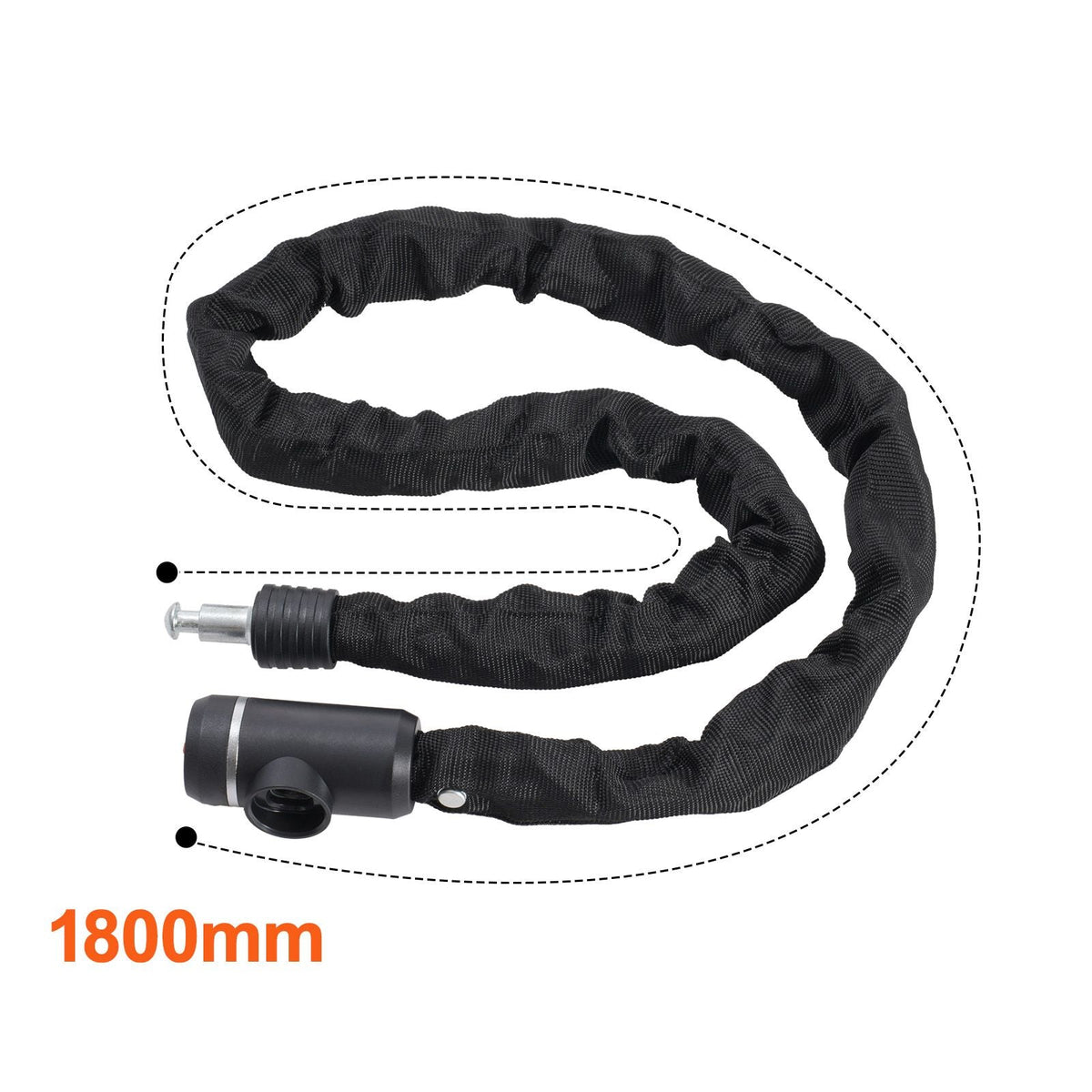 Bike Chain Lock, 3.94 Ft Combination Bicycle Chain Lock with 3 Keys, Heavy Duty Anti-Theft High Security Bike Locks, Perfect for Bike, Motorcycle, Scooter, Bicycle, Door, Fence or Gate, 10mm