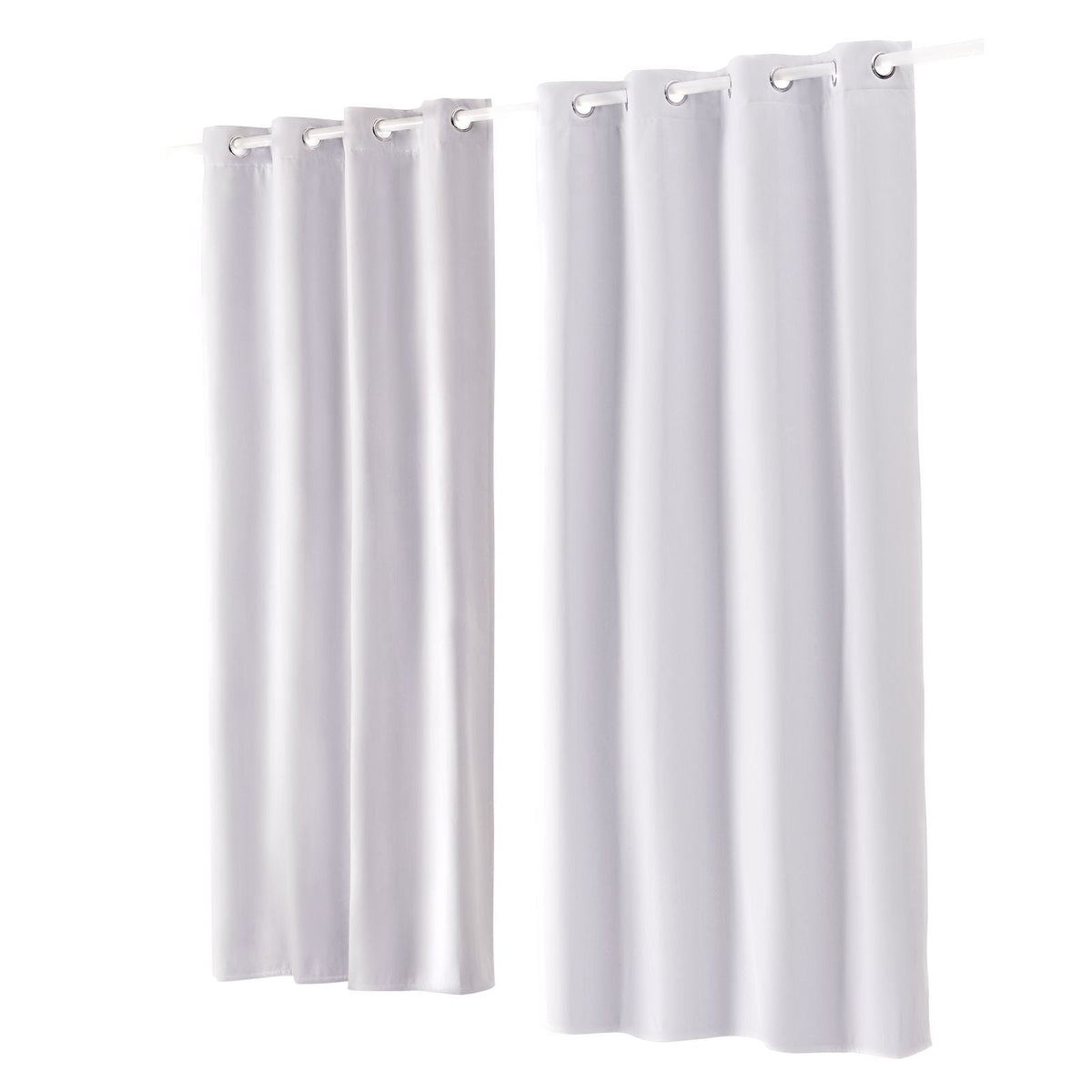 Blackout Curtains, 84 Inch Length 2 Panels Set, 52 Inch Wide Each, Thermal Insulated 100% Blackout Light Blocking Drapes, 3-Layer, with Grommets, Curtains for Bedroom Living Room Window, White