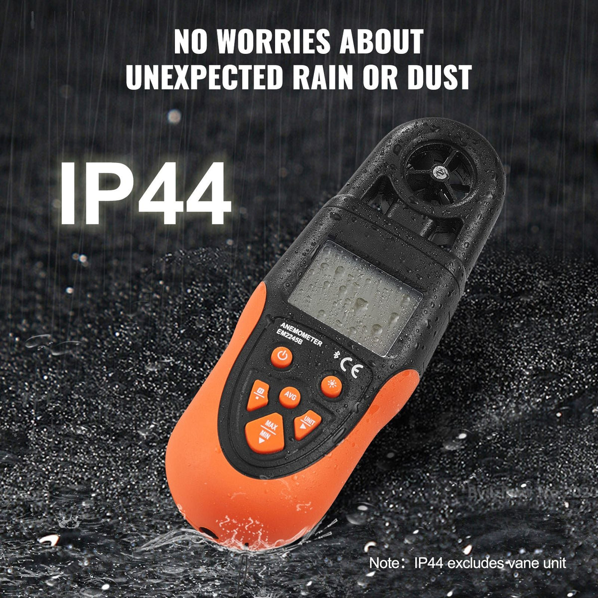 Bluetooth Portable Anemometer, Temperature Range 14-140 Fahrenheit, Digital Device for Measuring Wind Speed, Temperature, Air Flow, and Wind Chill, Equipped with LED Backlit Display