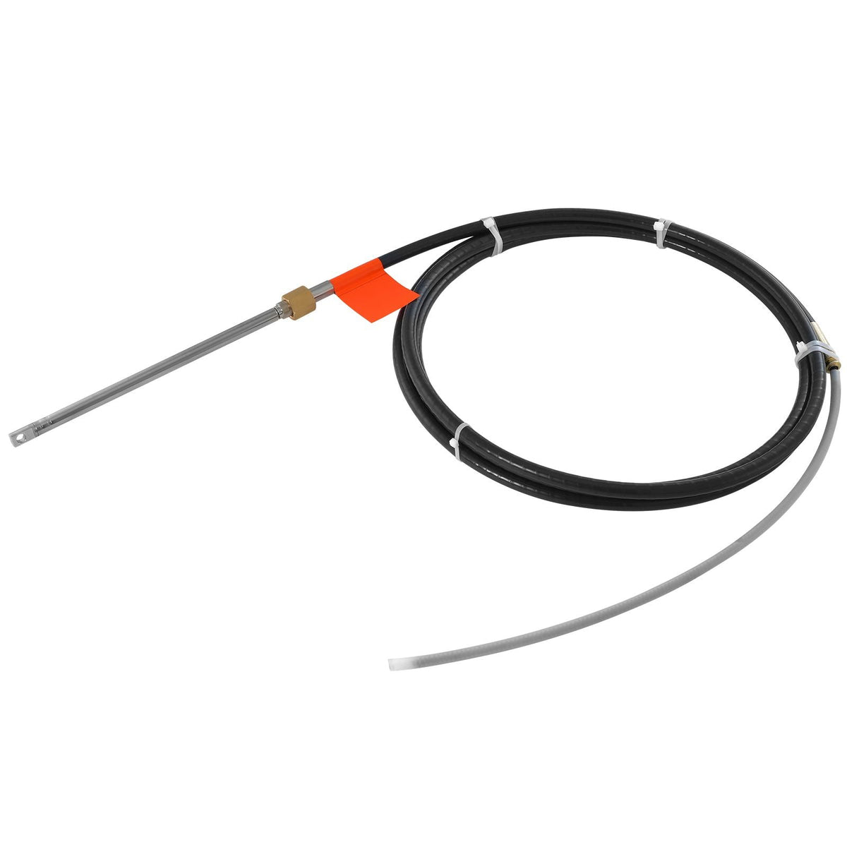 Boat Steering Cable, 17 Feet Outboard Marine Rotary Steering Cable, 1/2 Ton High Tensile Strength, Replacement Steering Cable Compatible with Most Single-Station Outboard Steering Systems