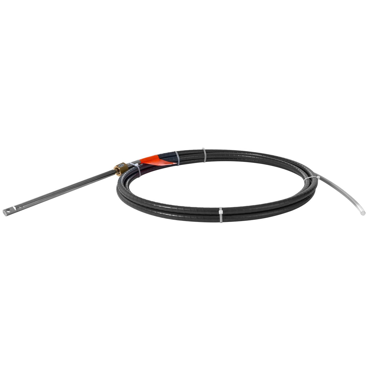 Boat Steering Cable, 17 Feet Outboard Marine Rotary Steering Cable, 1/2 Ton High Tensile Strength, Replacement Steering Cable Compatible with Most Single-Station Outboard Steering Systems