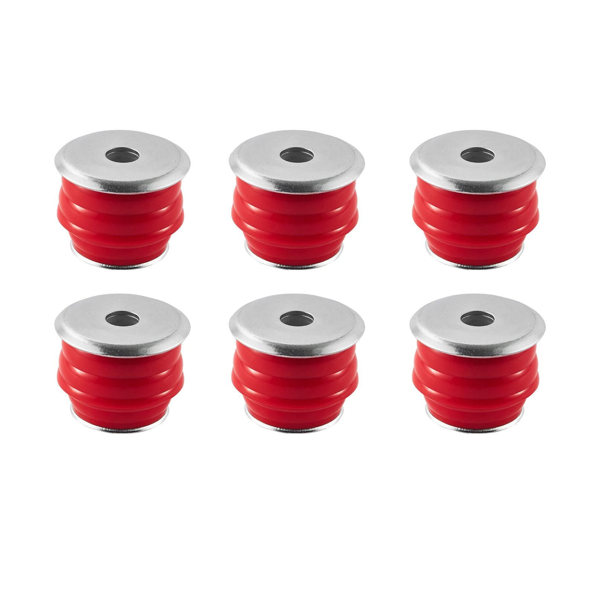 Body Mount Bushing Kit, Compatible with 2008-2016 F250 F350 Super Duty, 60 PCS Polyurethane Body Mount Kit, Quick Replacement, Durable Components for Improving Bumpy Driving Performance, Red